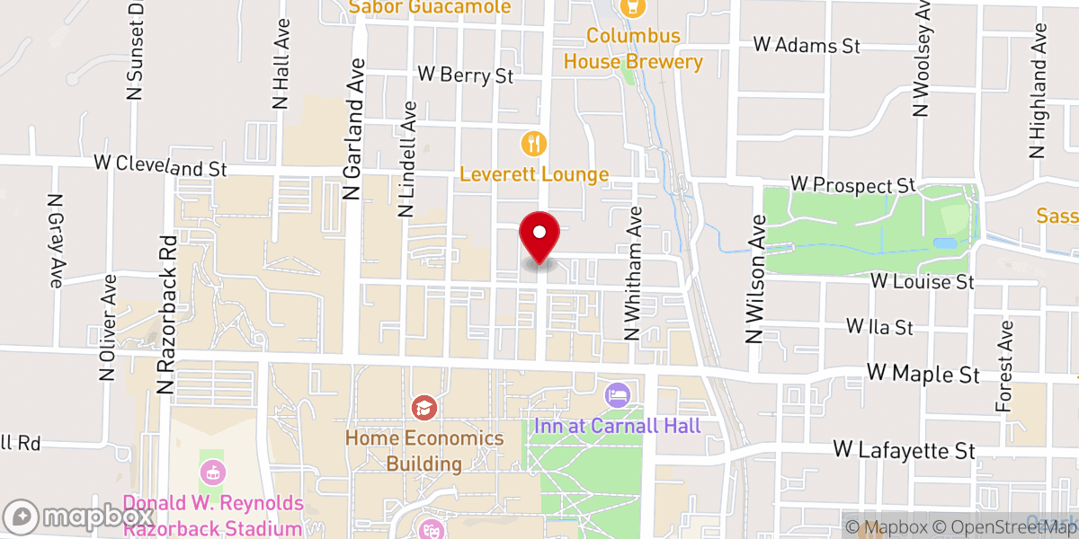 Map showing location of St. Thomas Aquinas University Parish