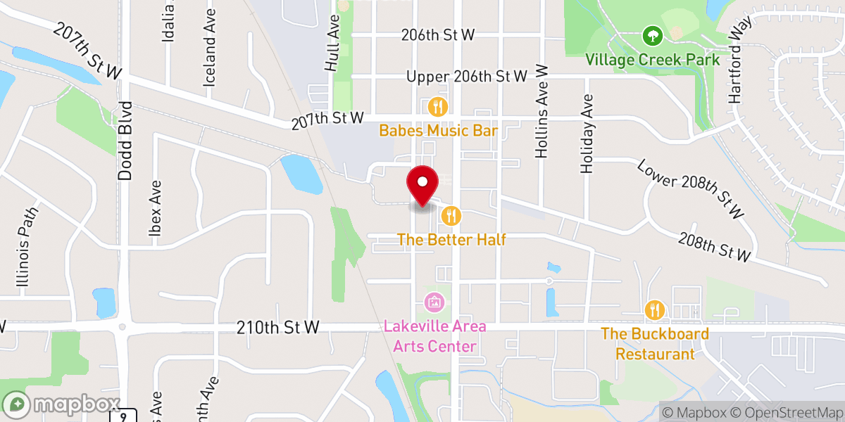 Map showing location of Lakeville Brewing Company