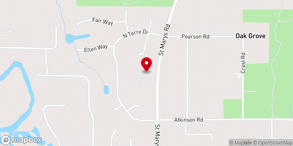 Map showing location of Holy Cross Lutheran Church