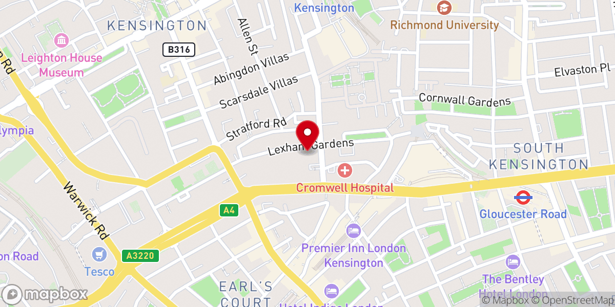 Map showing location of Lee Abbey London