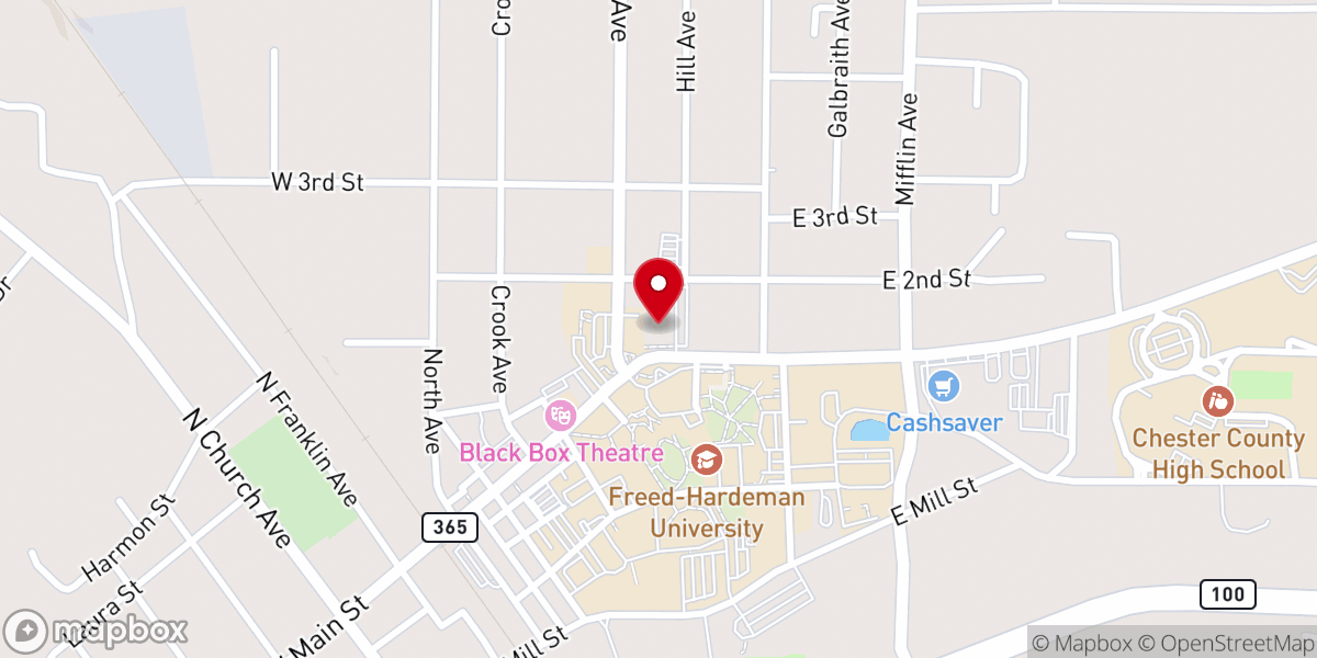 Map showing location of Henderson Church of Christ