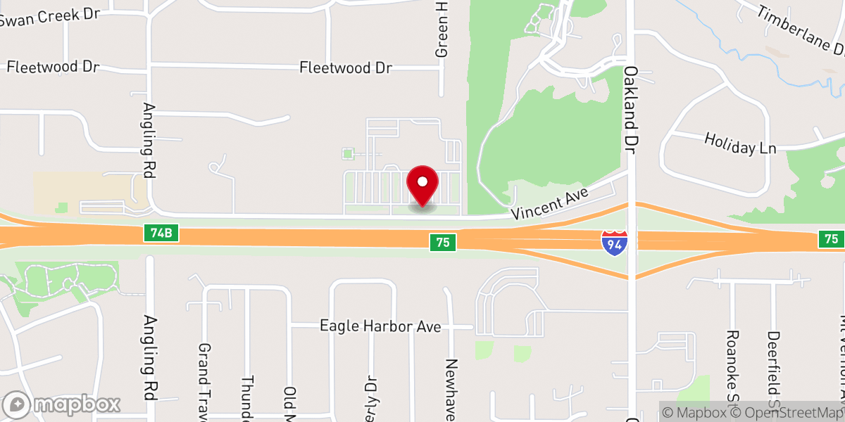 Map showing location of Valley Family Church - Food Distribution Center