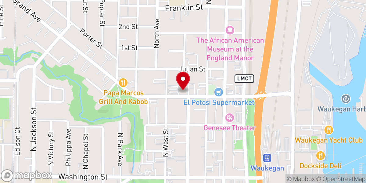Map showing location of Christ Episcopal Church
