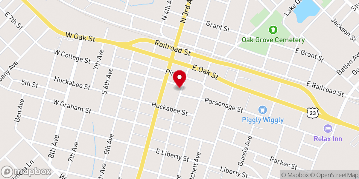 Map showing location of McRae Methodist Church