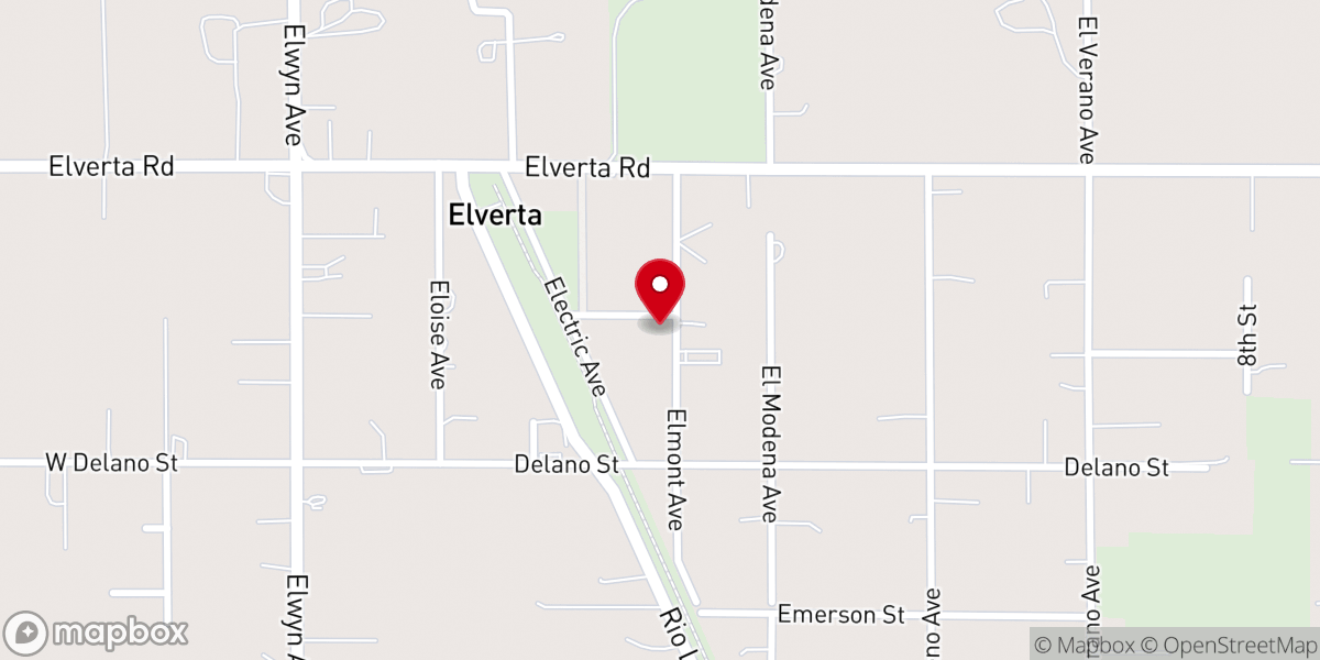 Map showing location of Elverta United Methodist Church