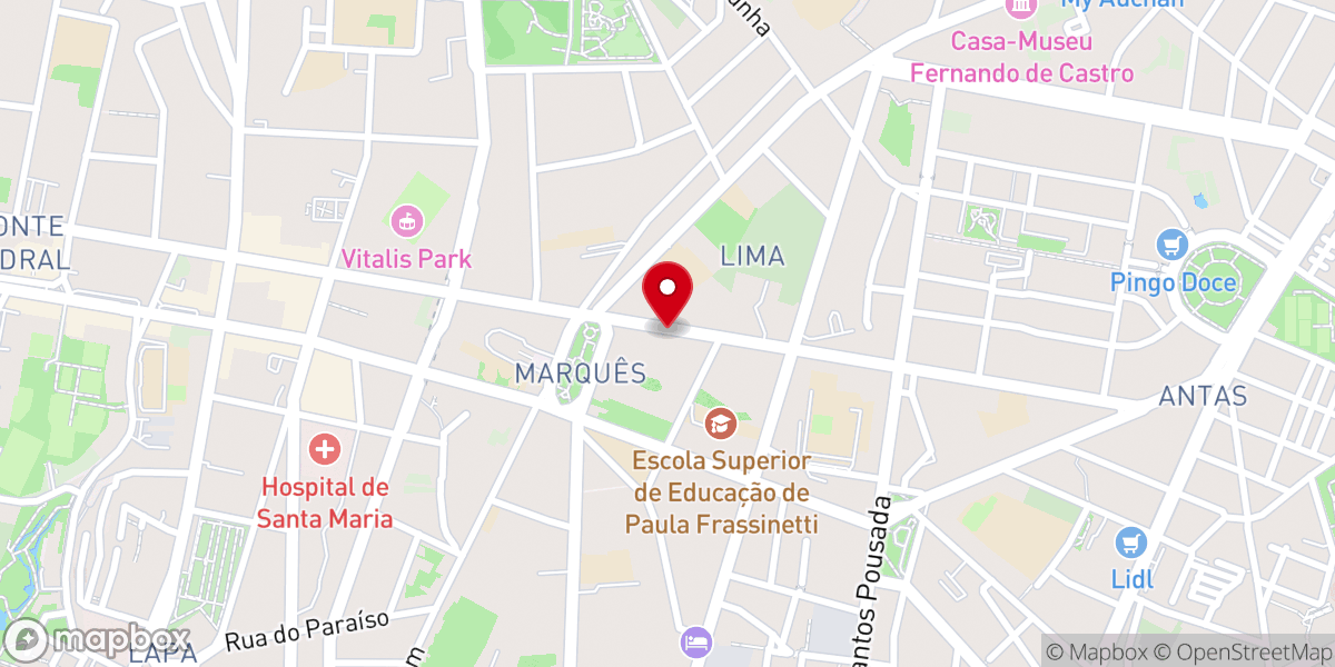 Map showing location of Igreja católica ortodoxa de São Pantaleão / Antiga Capela da Imaculada Conceição