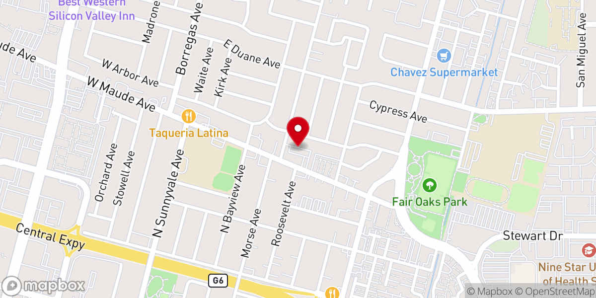Map showing location of Templo El Monte Horeb