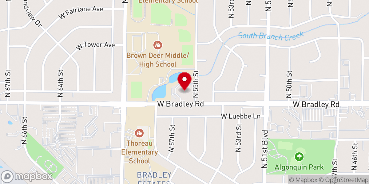 Map showing location of Shalom Baptist Church