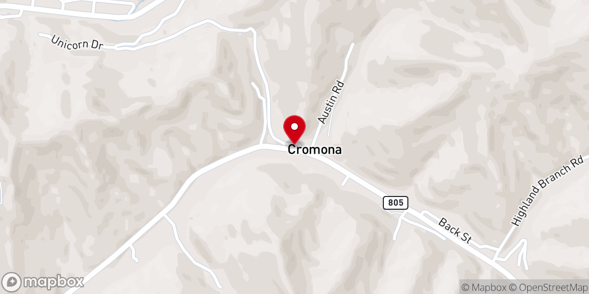 Map showing location of Haymond Pentecostal Church