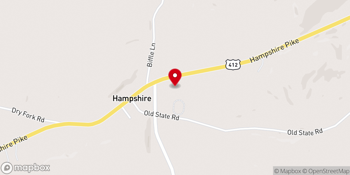 Map showing location of Hampshire First Baptist Church