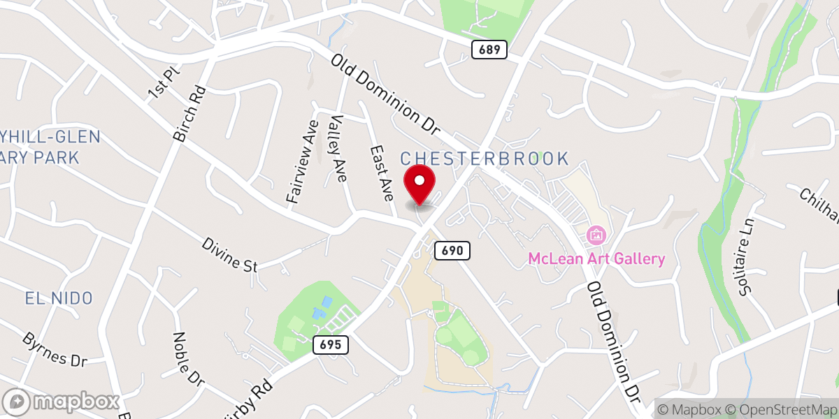 Map showing location of First Baptist Church