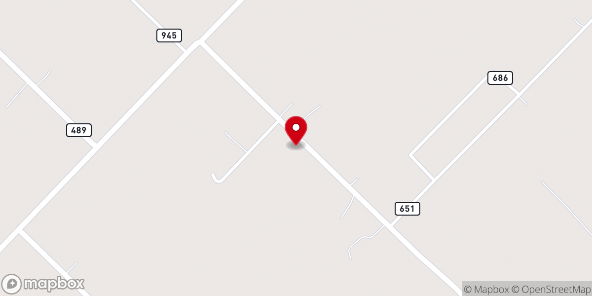 Map showing location of First Baptist Church of Shady Acres
