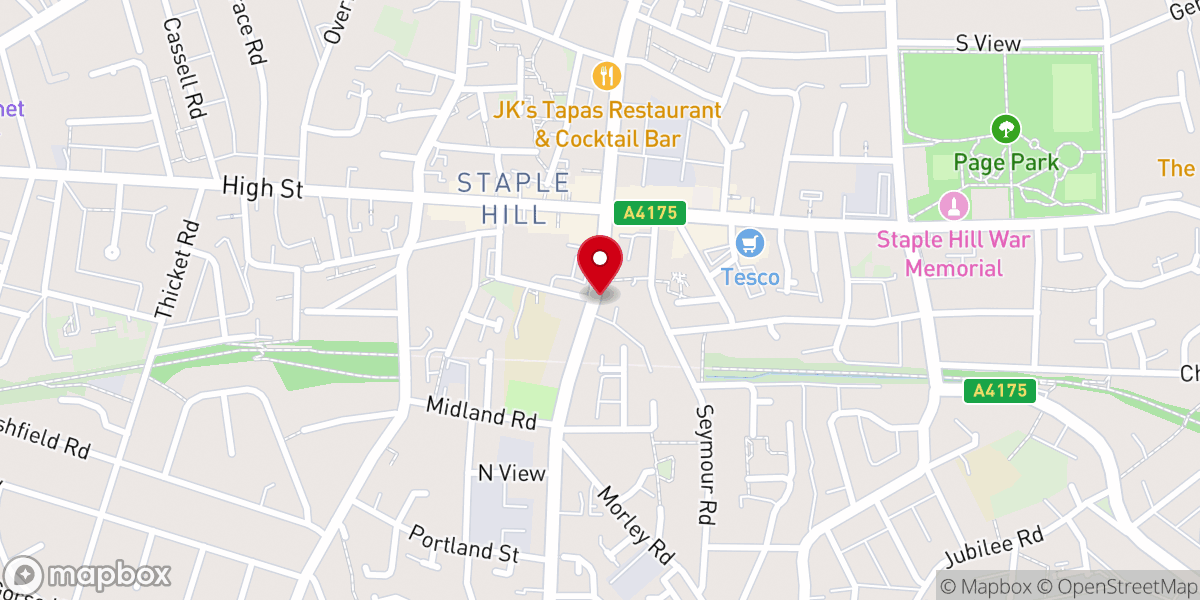 Map showing location of Bethesda Independent Methodist Church