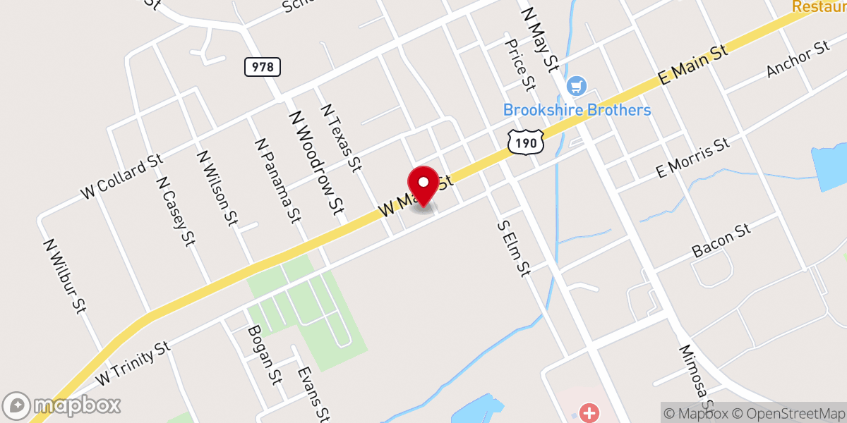 Map showing location of First Methodist Church, Madisonville, TX