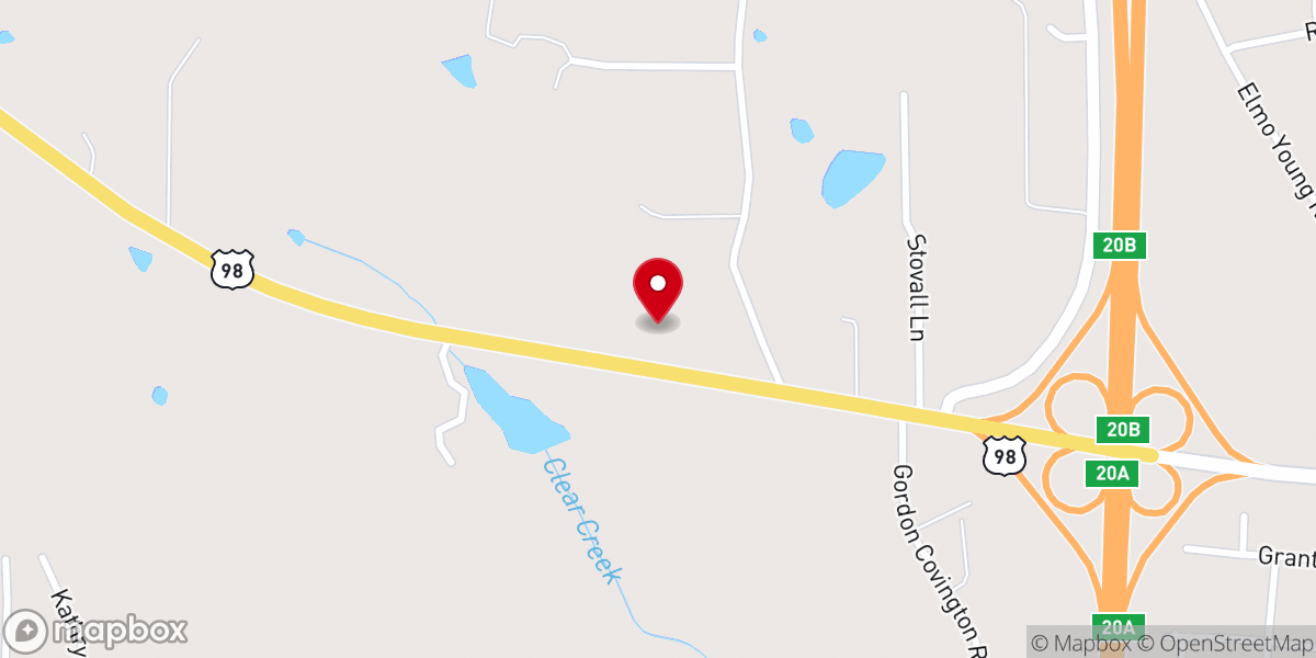 Map showing location of Open Door Baptist Church