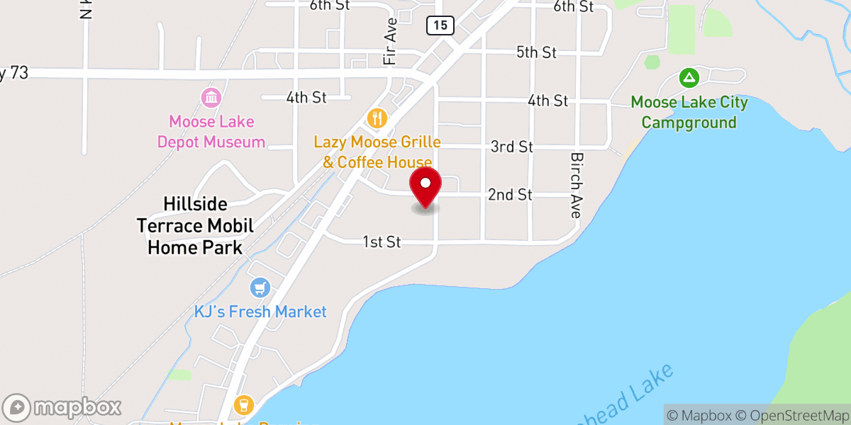 Map showing location of St Andrew's Episcopal Church