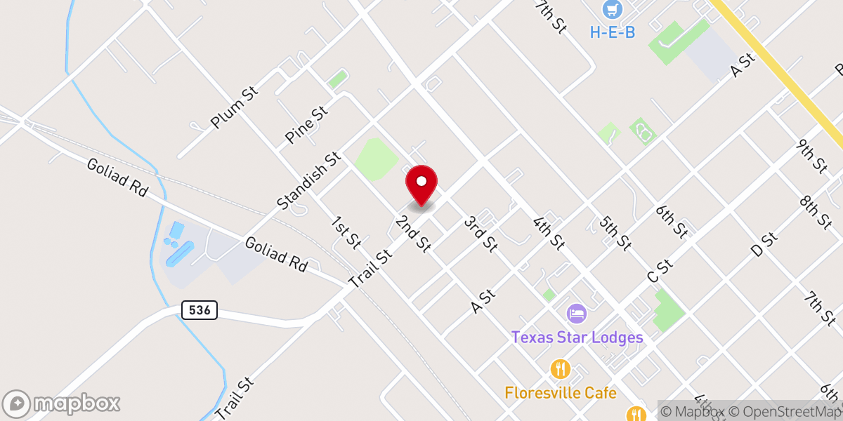 Map showing location of Sacred Heart Catholic School