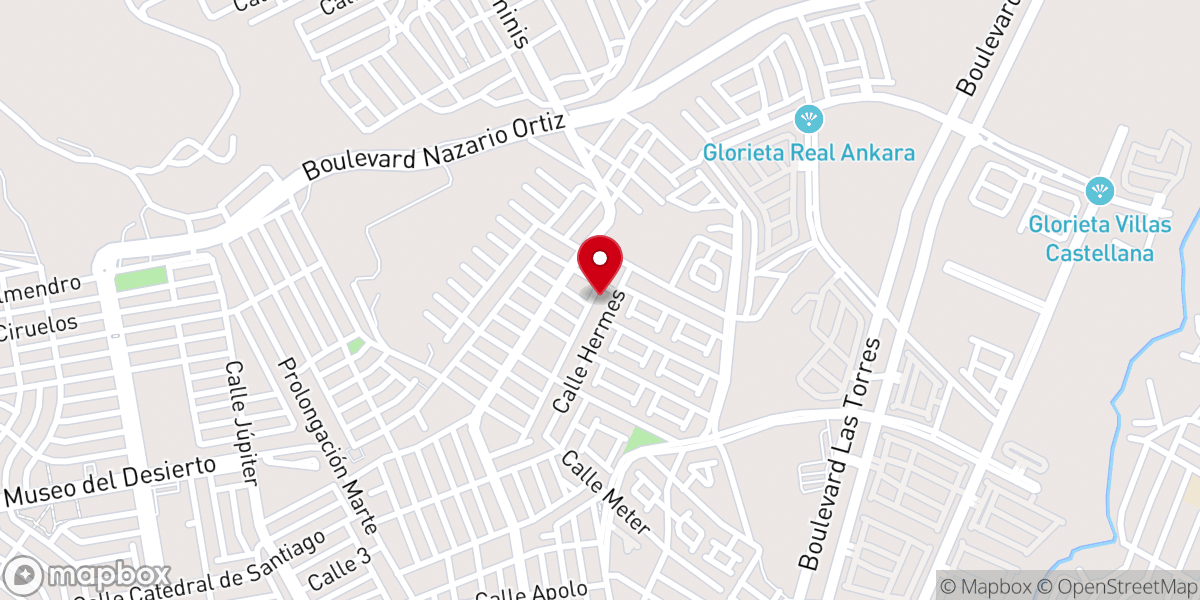 Map showing location of Templo evangélico Fe y Poder