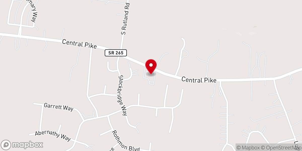 Map showing location of Center Chapel Church of Christ