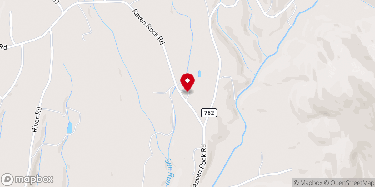 Map showing location of Raven Rock Wesleyan Church
