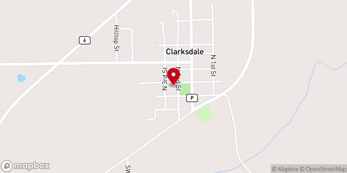 Map showing location of First Baptist Church