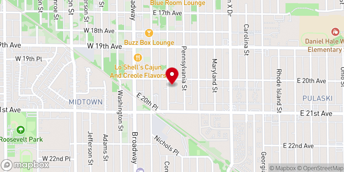 Map showing location of Unity Baptist Church