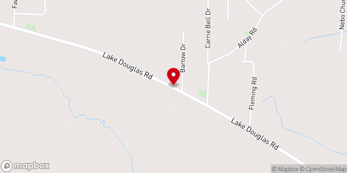 Map showing location of Antioch Church