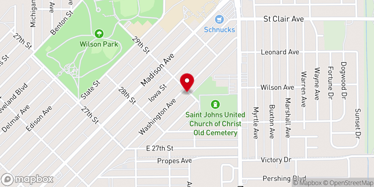 Map showing location of Christ Church (Evangelical)