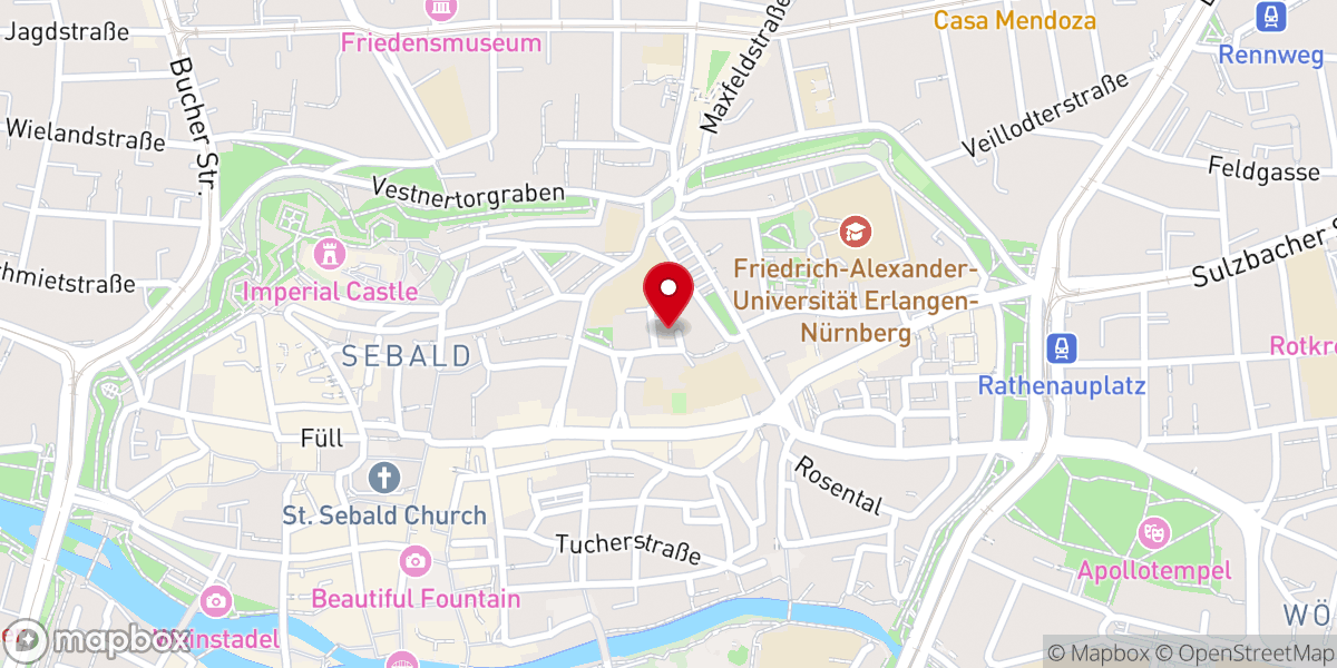 Map showing location of Evang.-Luth. Gesamtkirchengemeinde Nürnberg