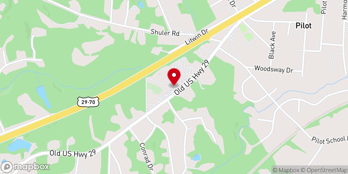 Map showing location of Rich Fork Church