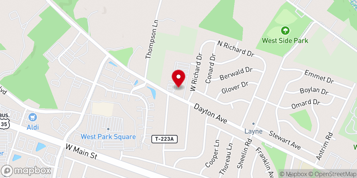 Map showing location of Dayton Avenue Baptist Church
