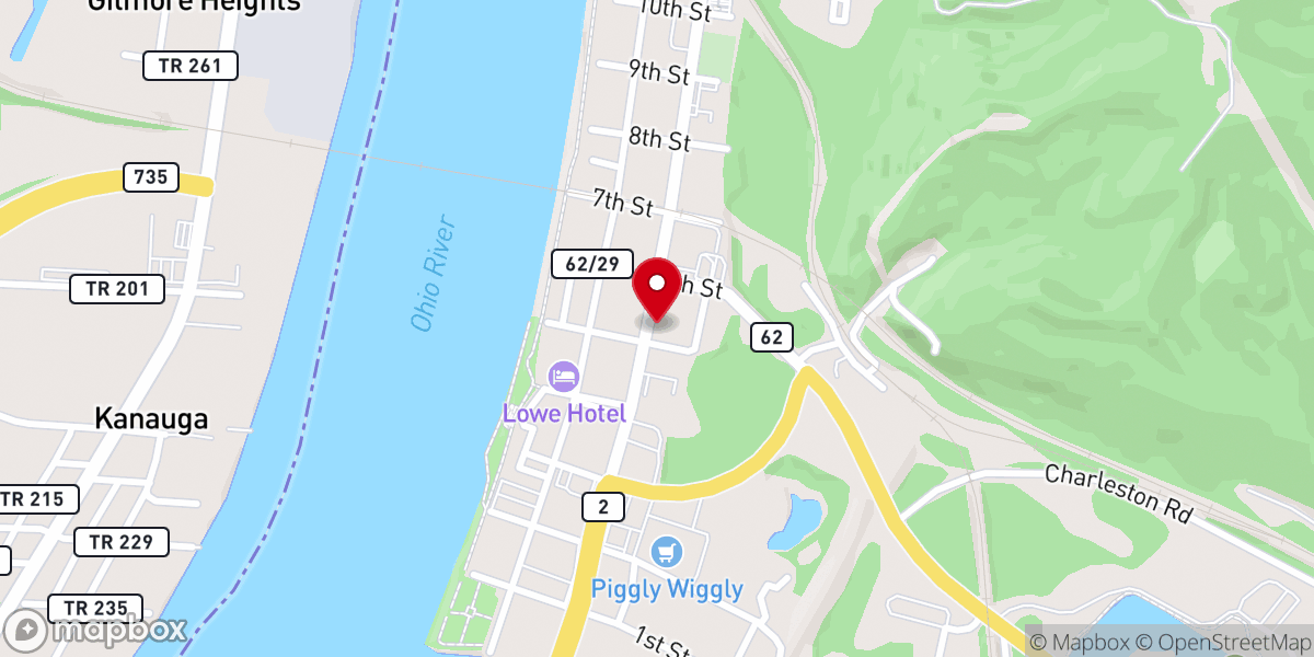 Map showing location of The Gospel Tabernacy