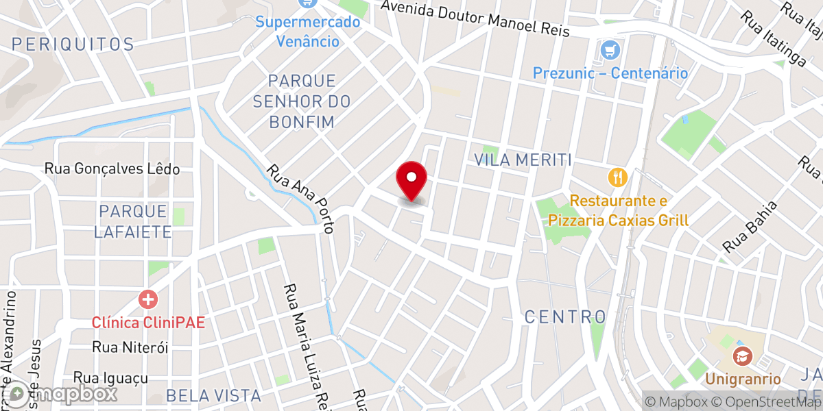 Map showing location of Igreja Pentecostal Arvore da Vida