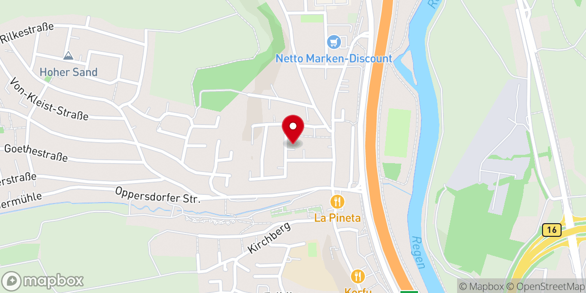 Map showing location of Evangelisch-Lutherische Friedenskirche Lappersdorf