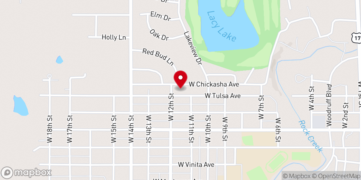 Map showing location of Pentecostal Holiness Church