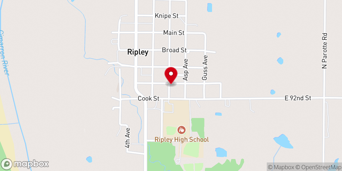 Map showing location of First Church of God