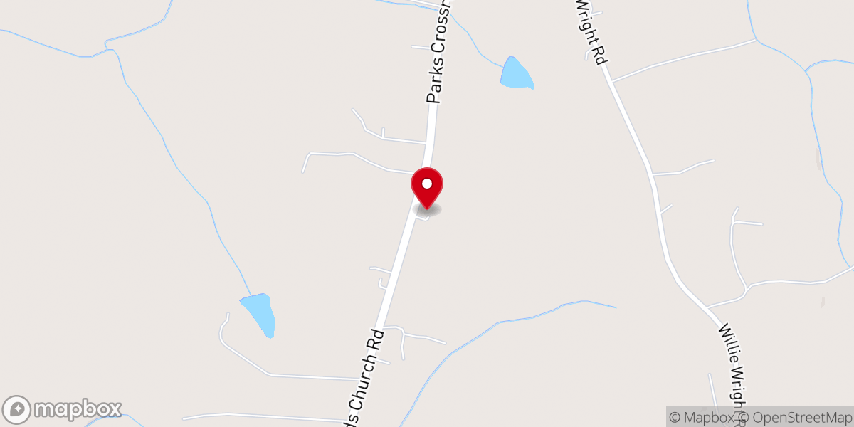 Map showing location of Cox's Chapel United Methodist
