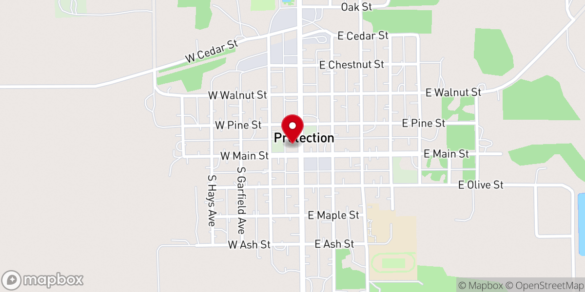 Map showing location of First Baptist Church