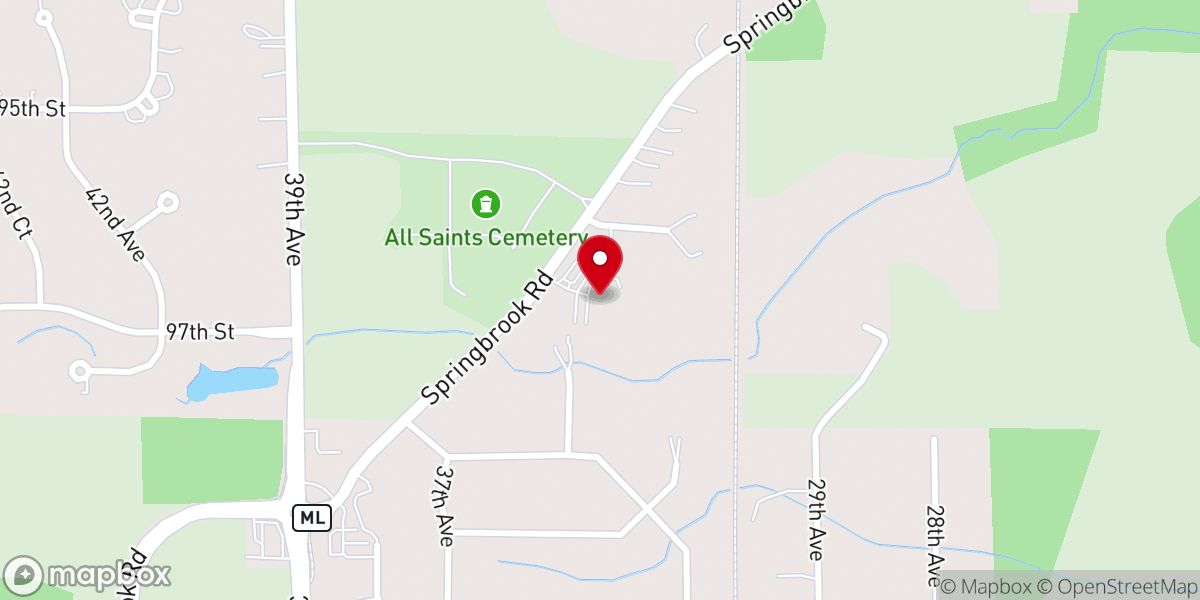 Map showing location of Victory Baptist Church