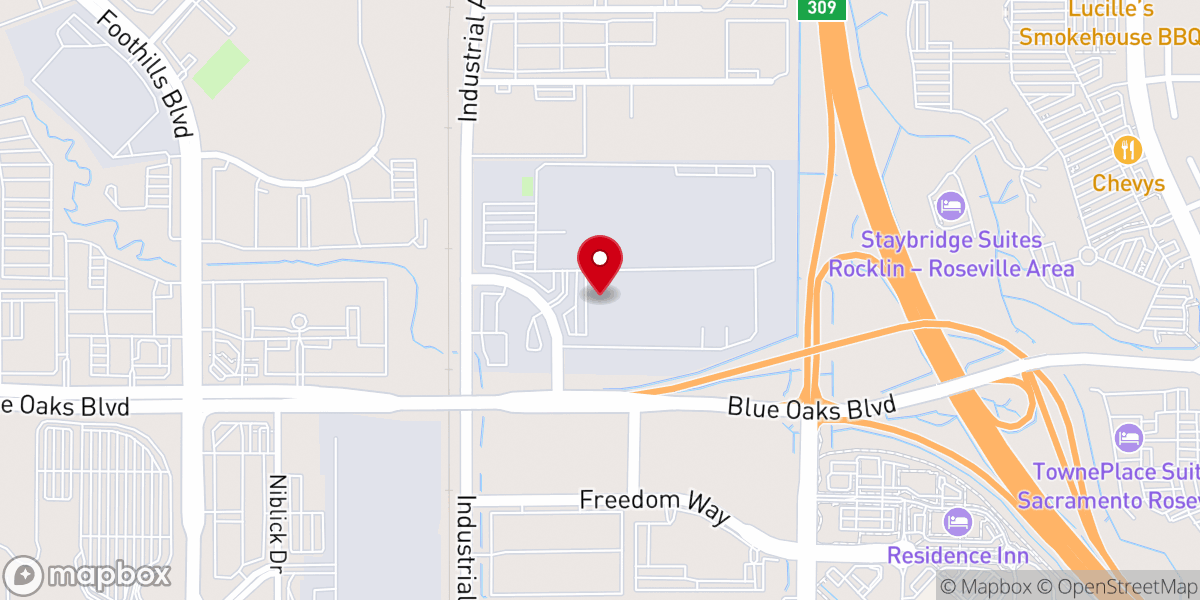 Map showing location of Bayside Church - Blue Oaks Campus