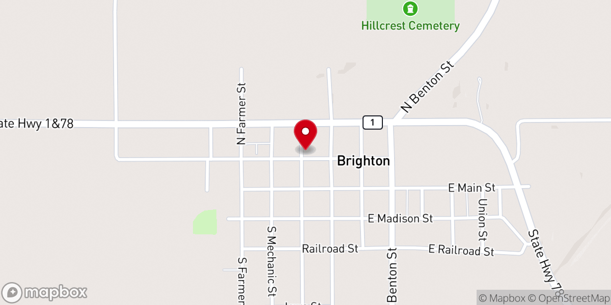 Map showing location of Brighton Family Center