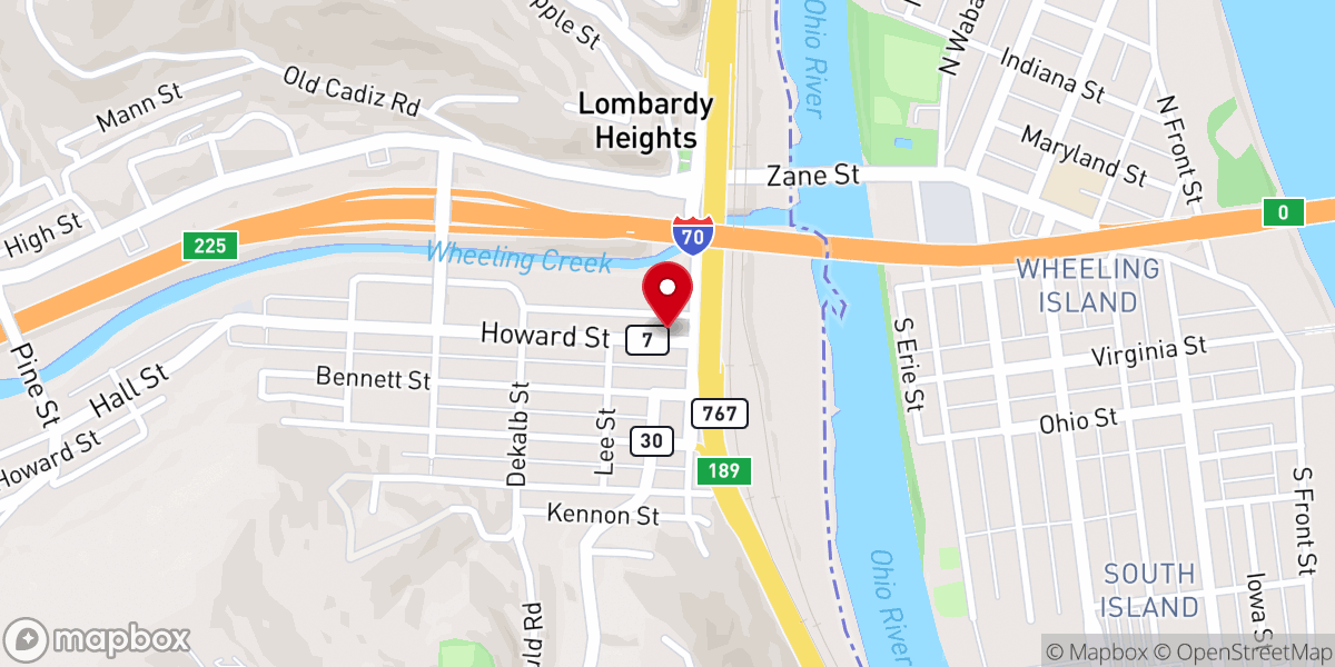 Map showing location of Mt Zion Baptist Church