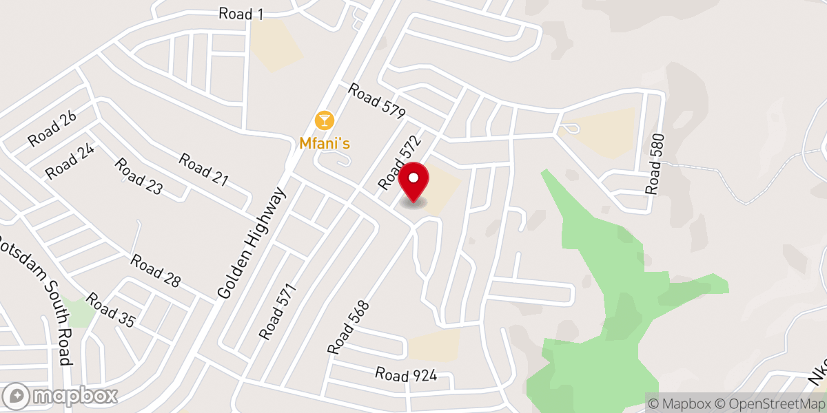 Map showing location of St Andrew's Anglican Church