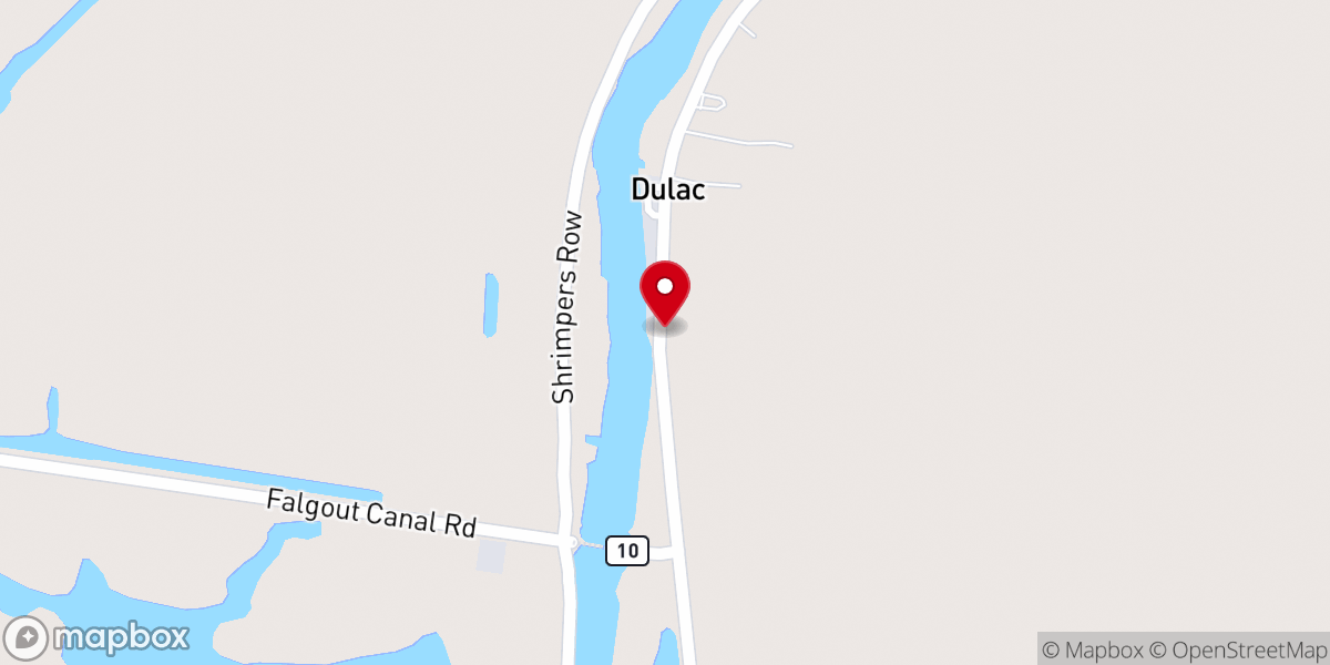 Map showing location of Bayouland Church of God