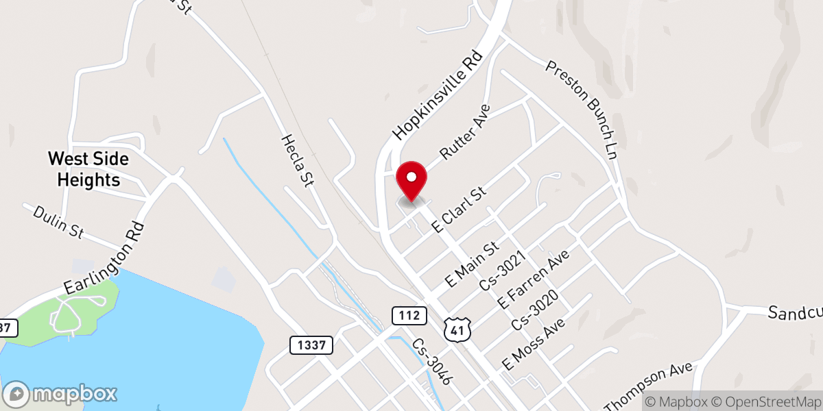 Map showing location of Mt Zion Baptist Church