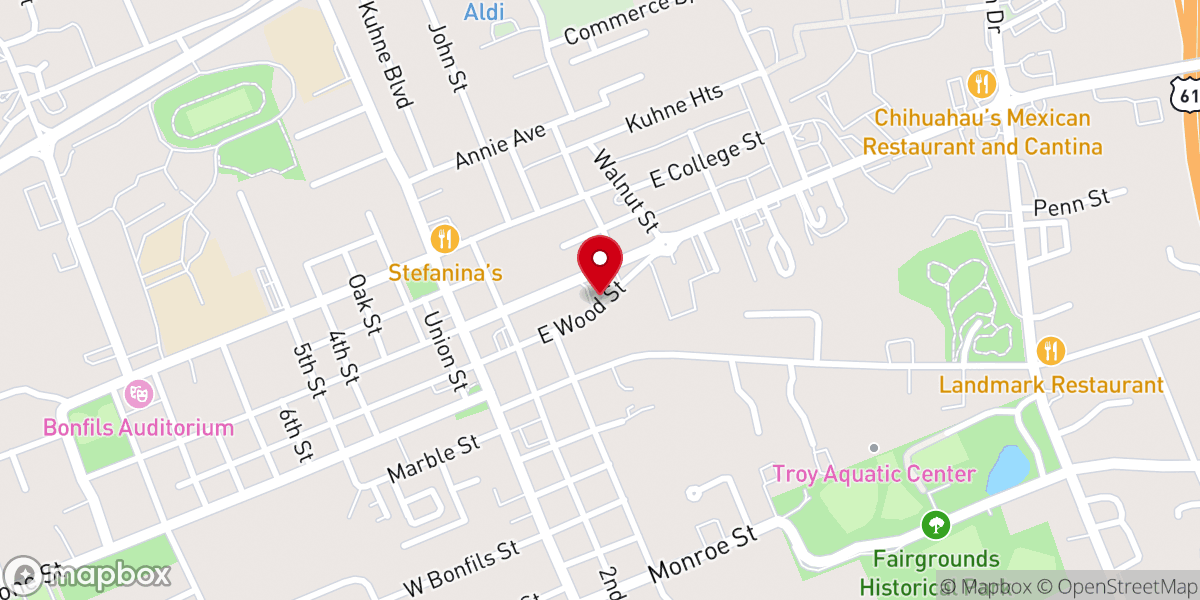 Map showing location of Begin Again Ministries