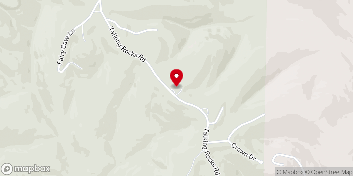 Map showing location of Talking Rocks Rd Baptist Church