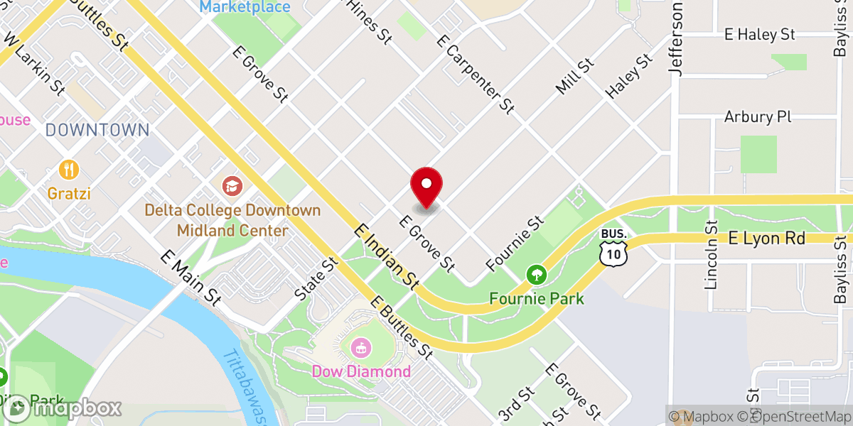 Map showing location of Calvary Apostolic Church