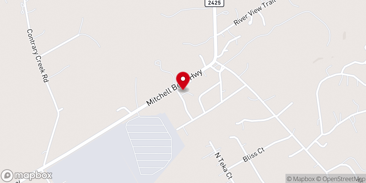 Map showing location of Brazos River Baptist Church