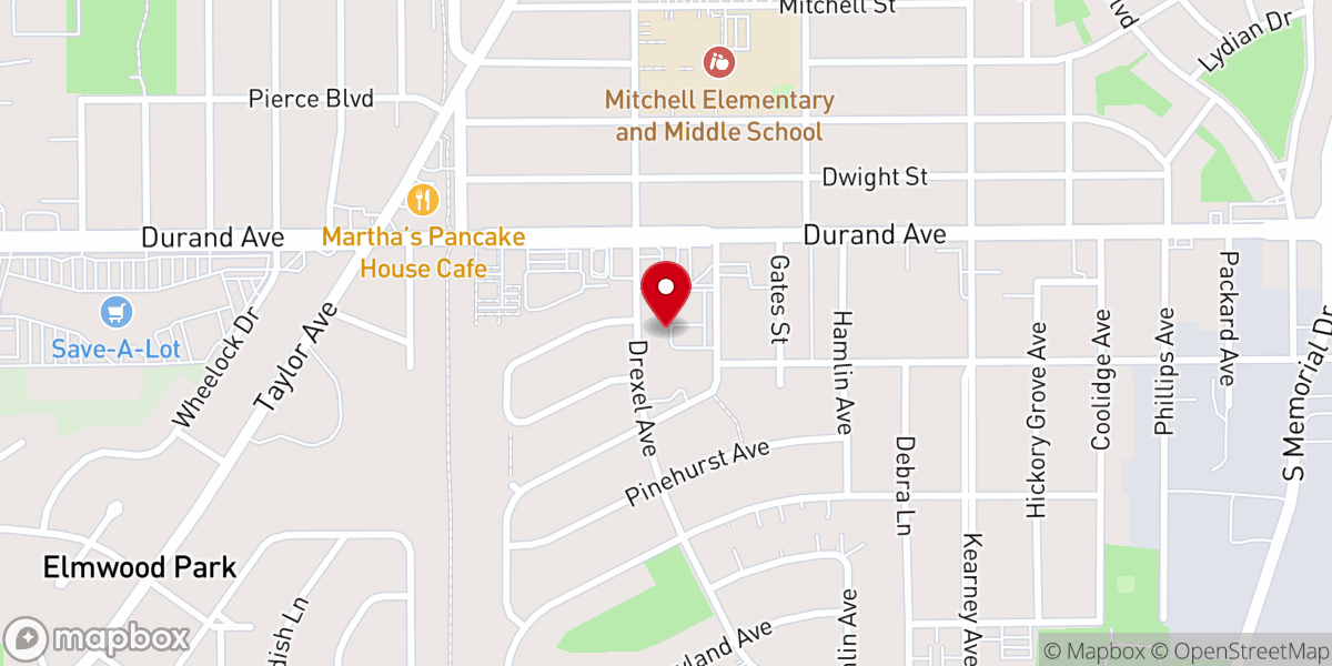 Map showing location of Saint Lucy Grade School